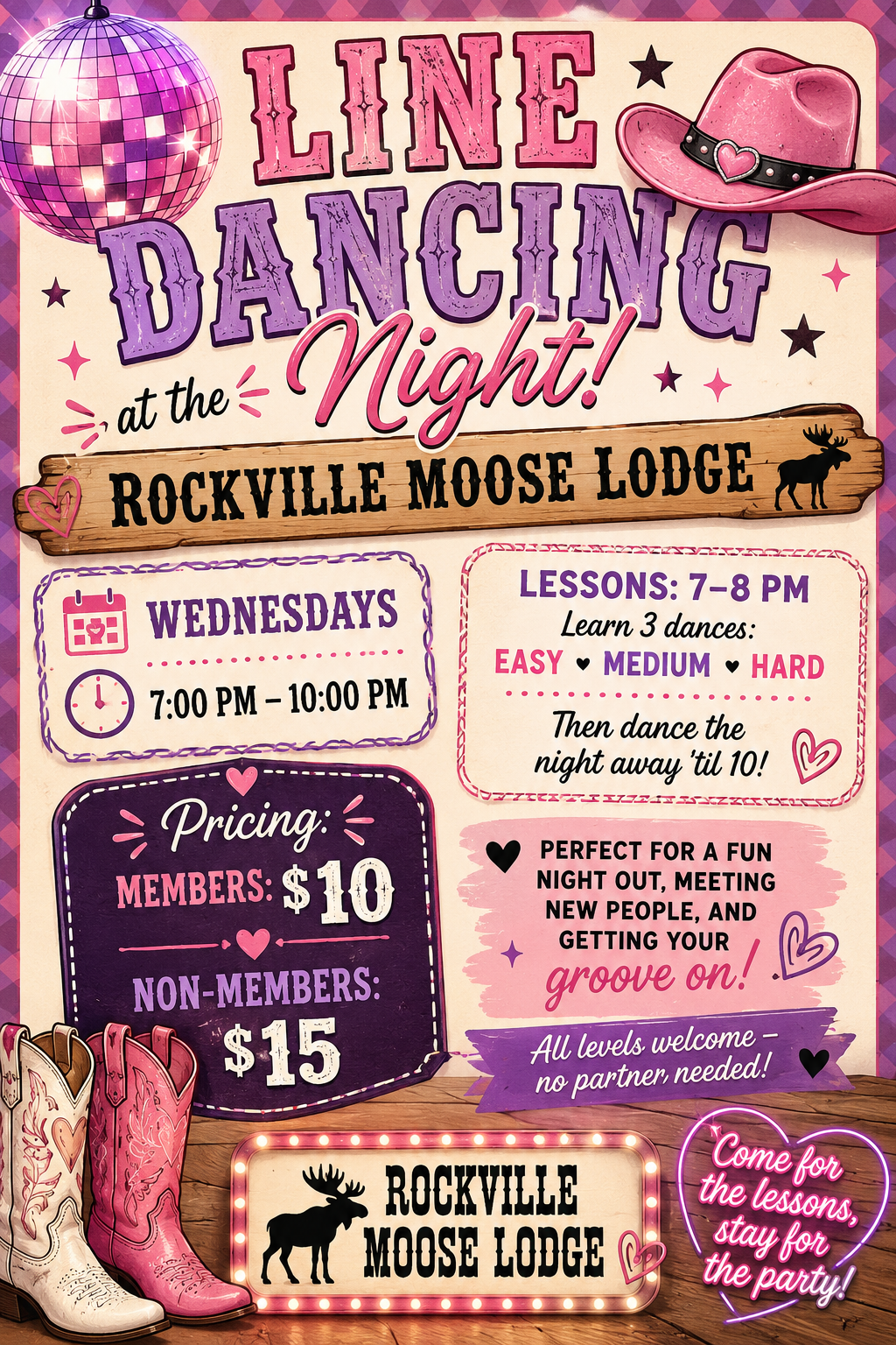 Line Dancing Rockville Moose