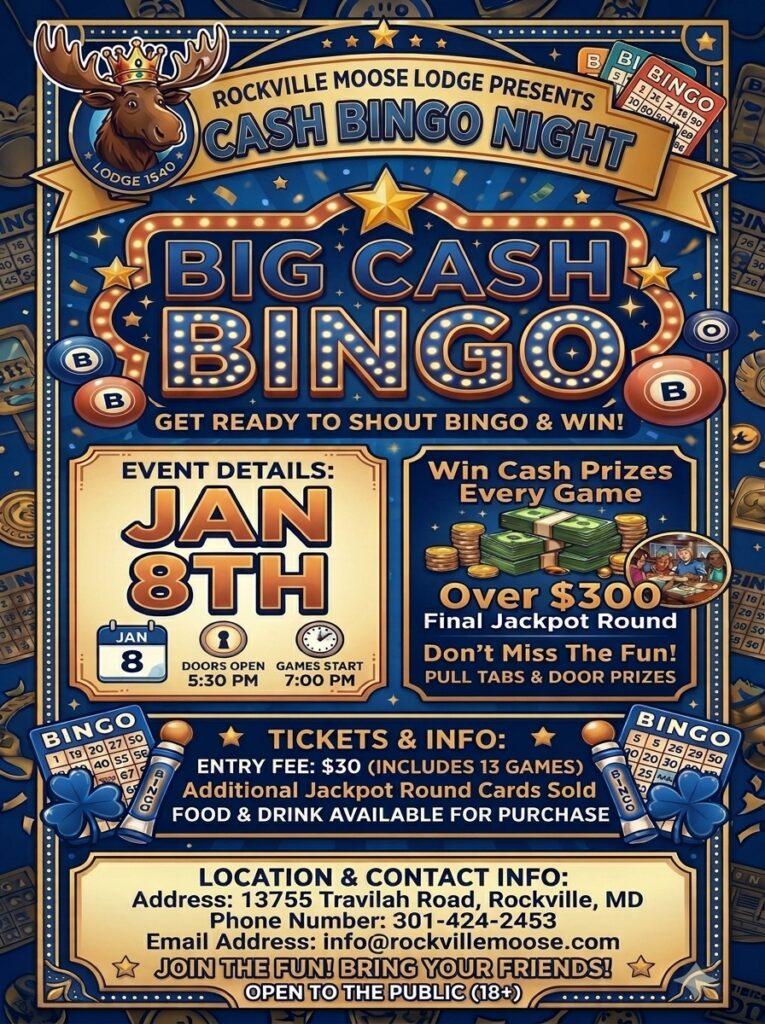 BINGO Rockville Moose Lodge