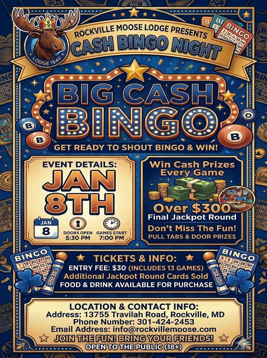 BINGO Rockville Moose Lodge